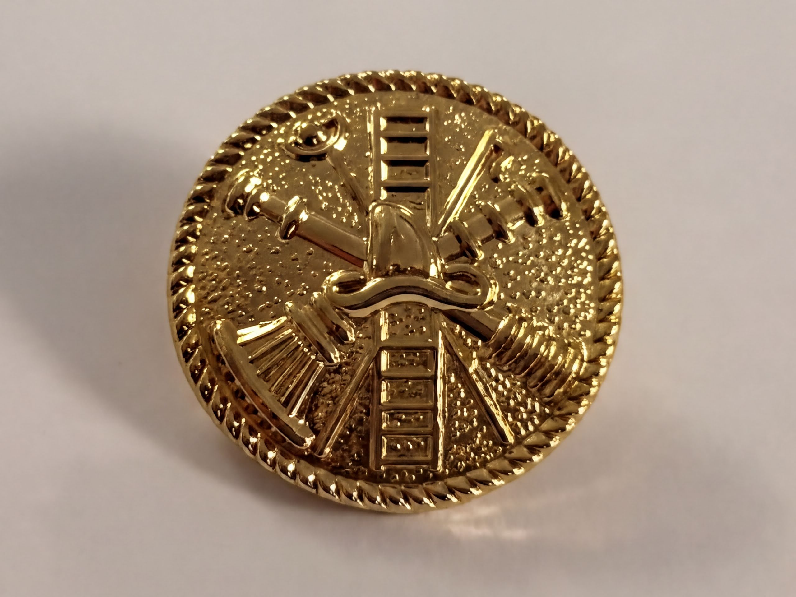 Smith & Warren raised Fire Scramble Seal collar insignia-C196-NEW