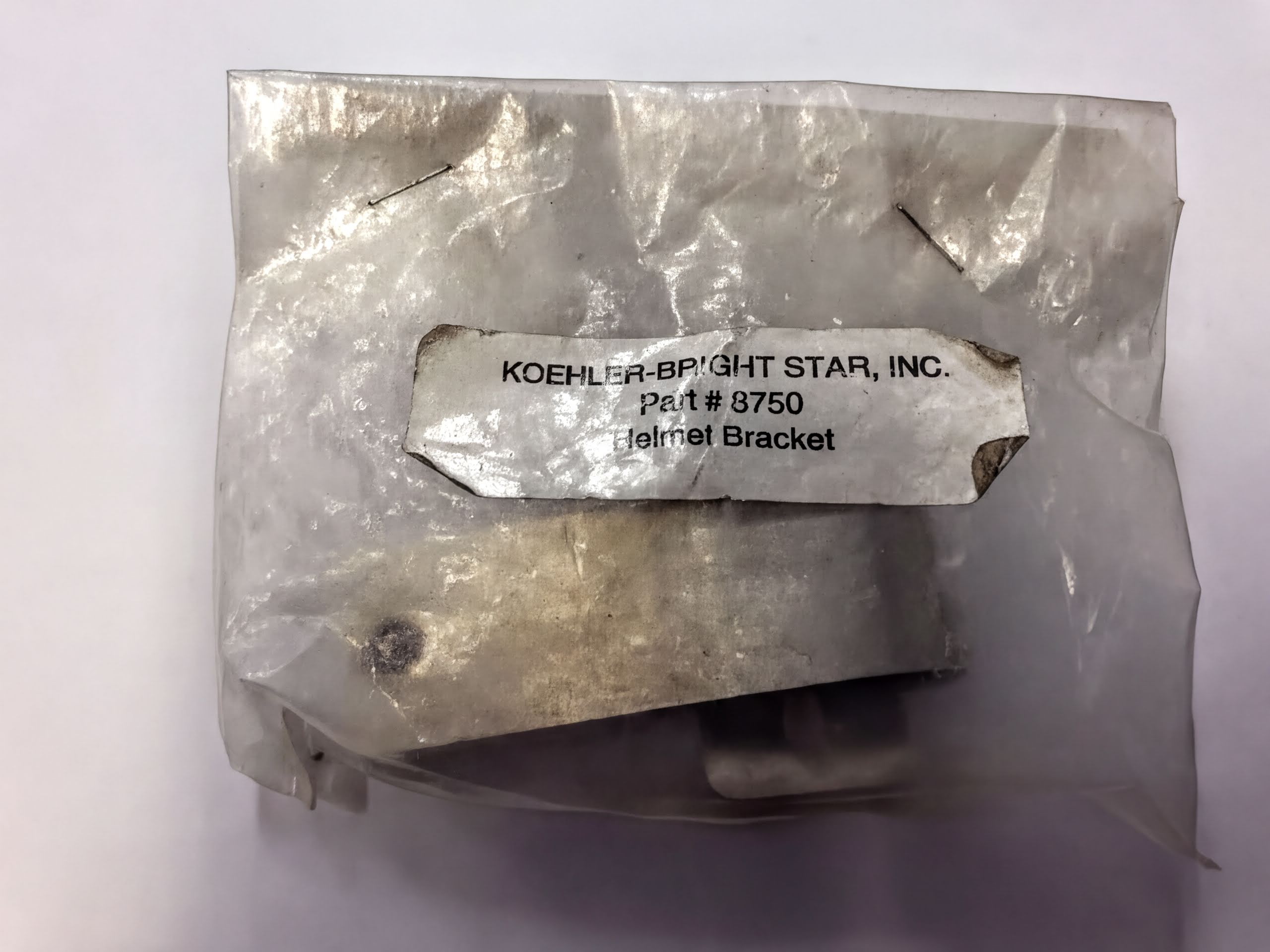 KOEHLER-BRIGHT STAR INC. Helmet Bracket Part No. 8750