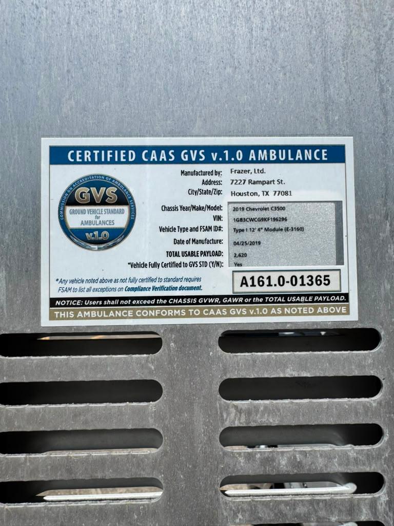 2019 Frazer Chevrolet Type I Ambulance - image 17