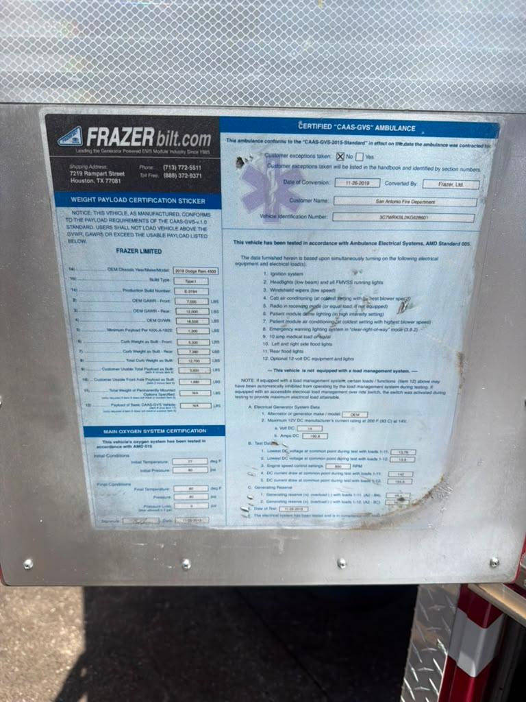 2019 Frazer Ram Type I Ambulance - image 14