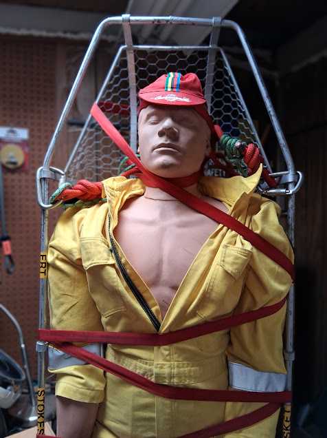 Simulaids 165# Rescue Randy & USN Junkin Stokes w/NPFA rated Kermantle Rigging System