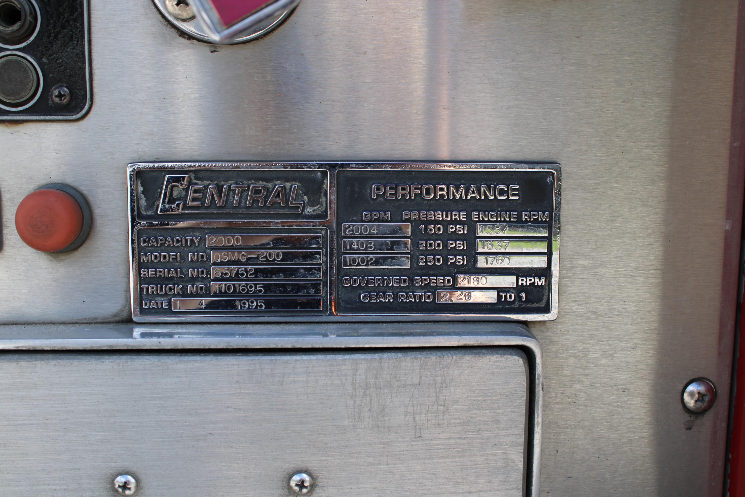 1995 Central States Spartan Pumper - image 13
