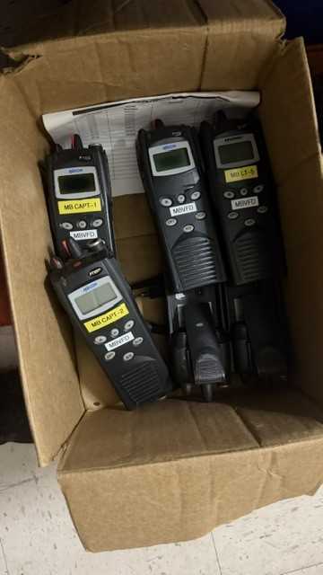 Multiple radios, mic's and chargers