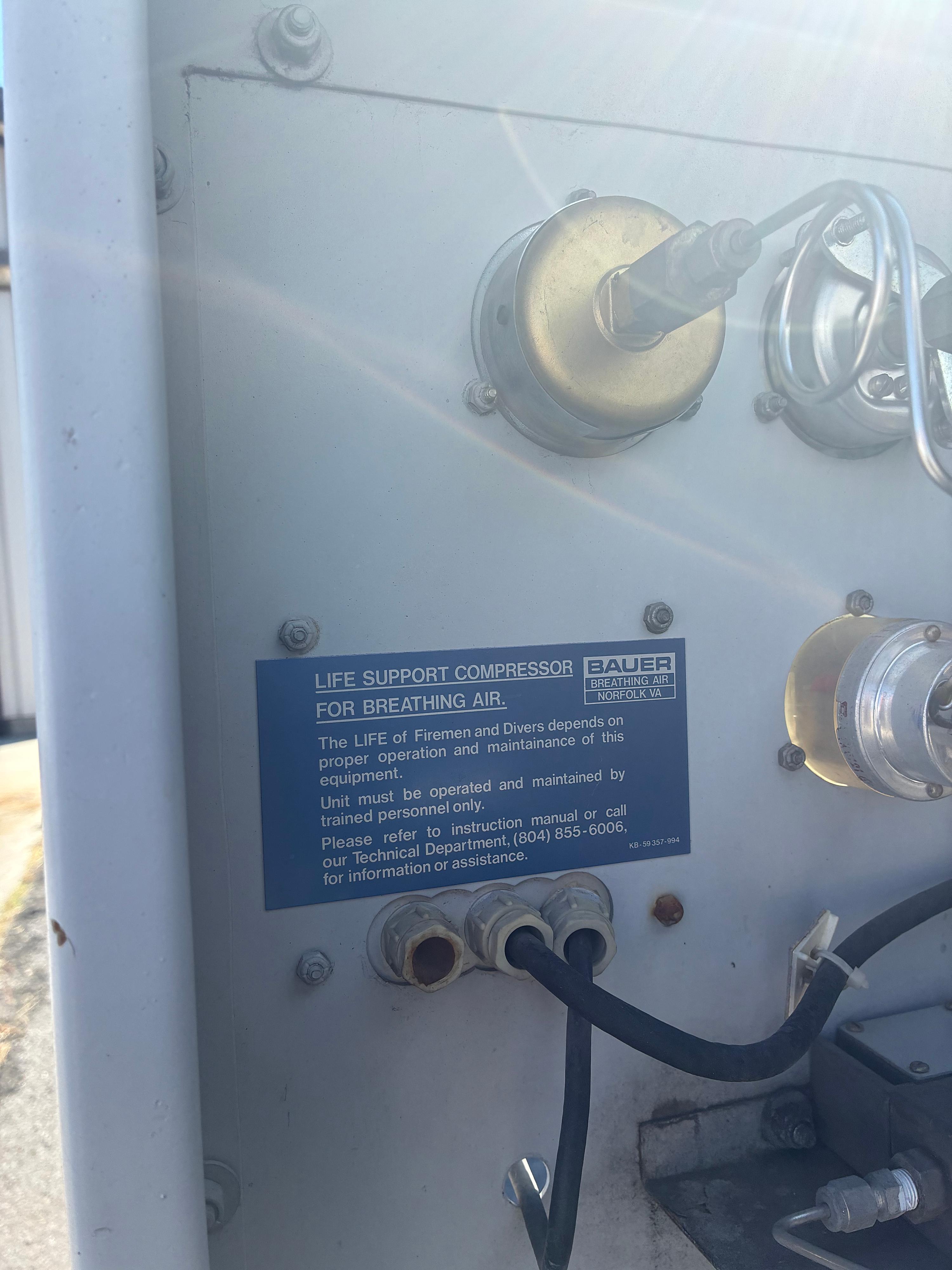Bauer UNUS 12-E1 Breathing Air Compressor - image 9