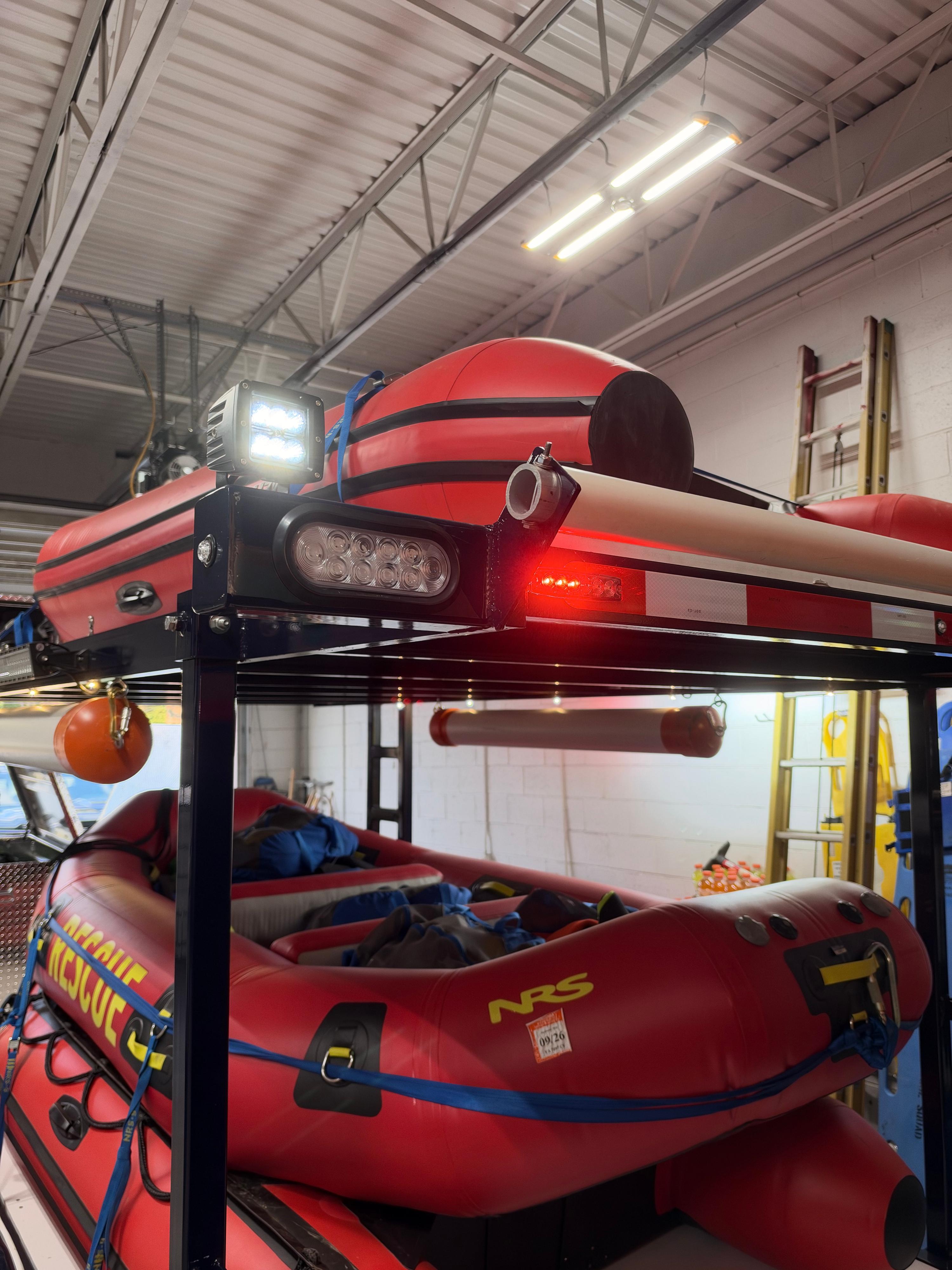 2021 Loadmaster Swift Water Rescue Trailer Package – Mercury 25 Jet, 3 Rescue Boats, LED Lighting, Like New - image 27