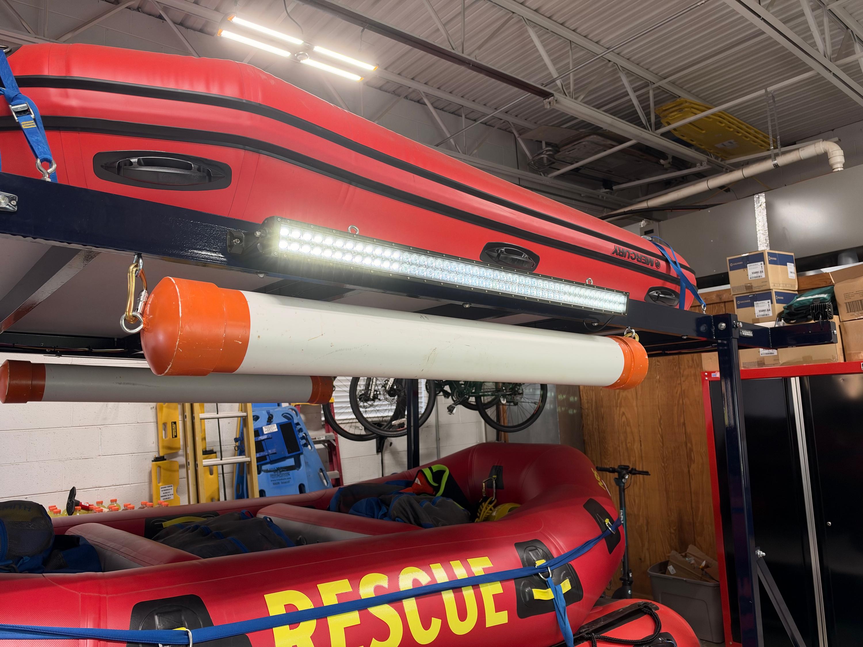 2021 Loadmaster Swift Water Rescue Trailer Package – Mercury 25 Jet, 3 Rescue Boats, LED Lighting, Like New - image 13