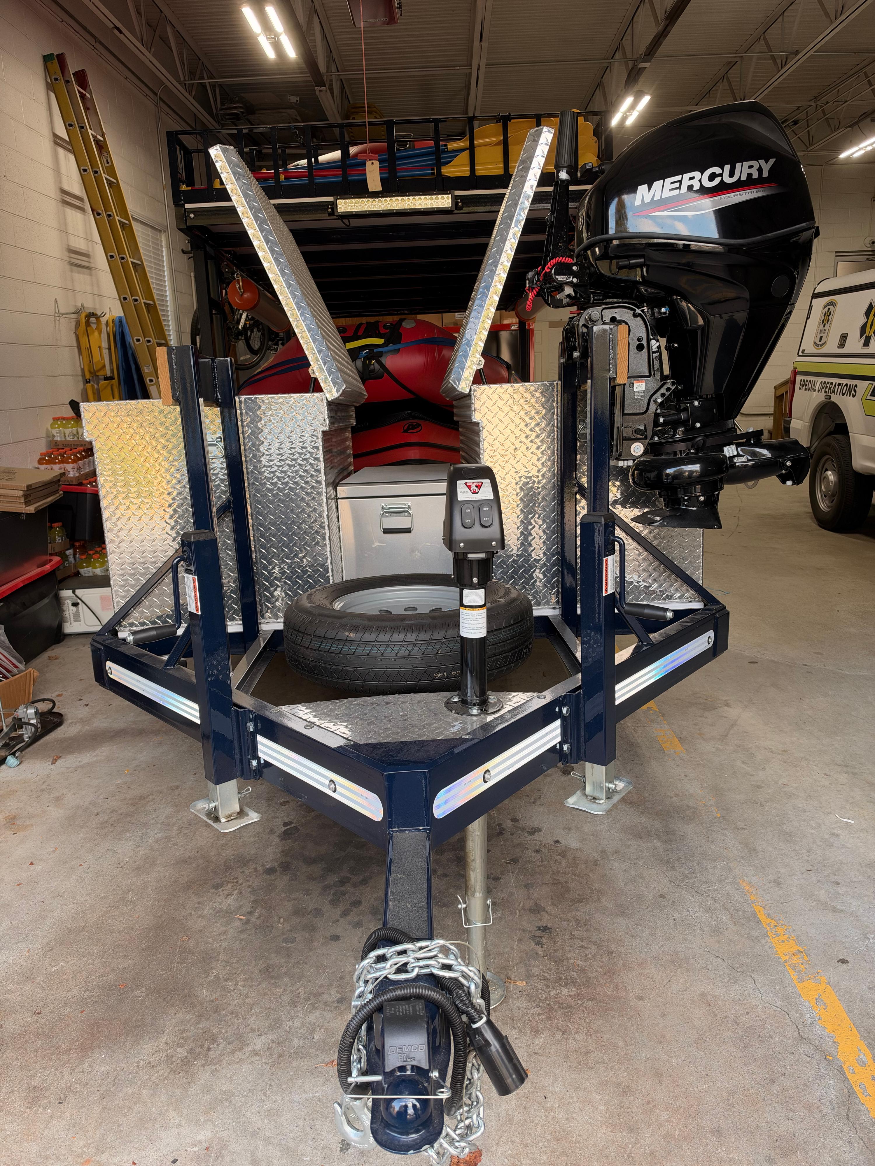 2021 Loadmaster Swift Water Rescue Trailer Package – Mercury 25 Jet, 3 Rescue Boats, LED Lighting, Like New - image 43