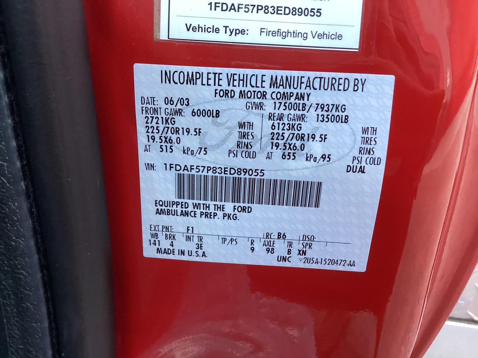 2003 E-One Ford 4x4 Mini Pumper - image 77