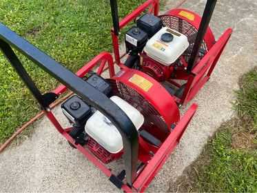2 Super Vac 18" gas powered positive pressure fan