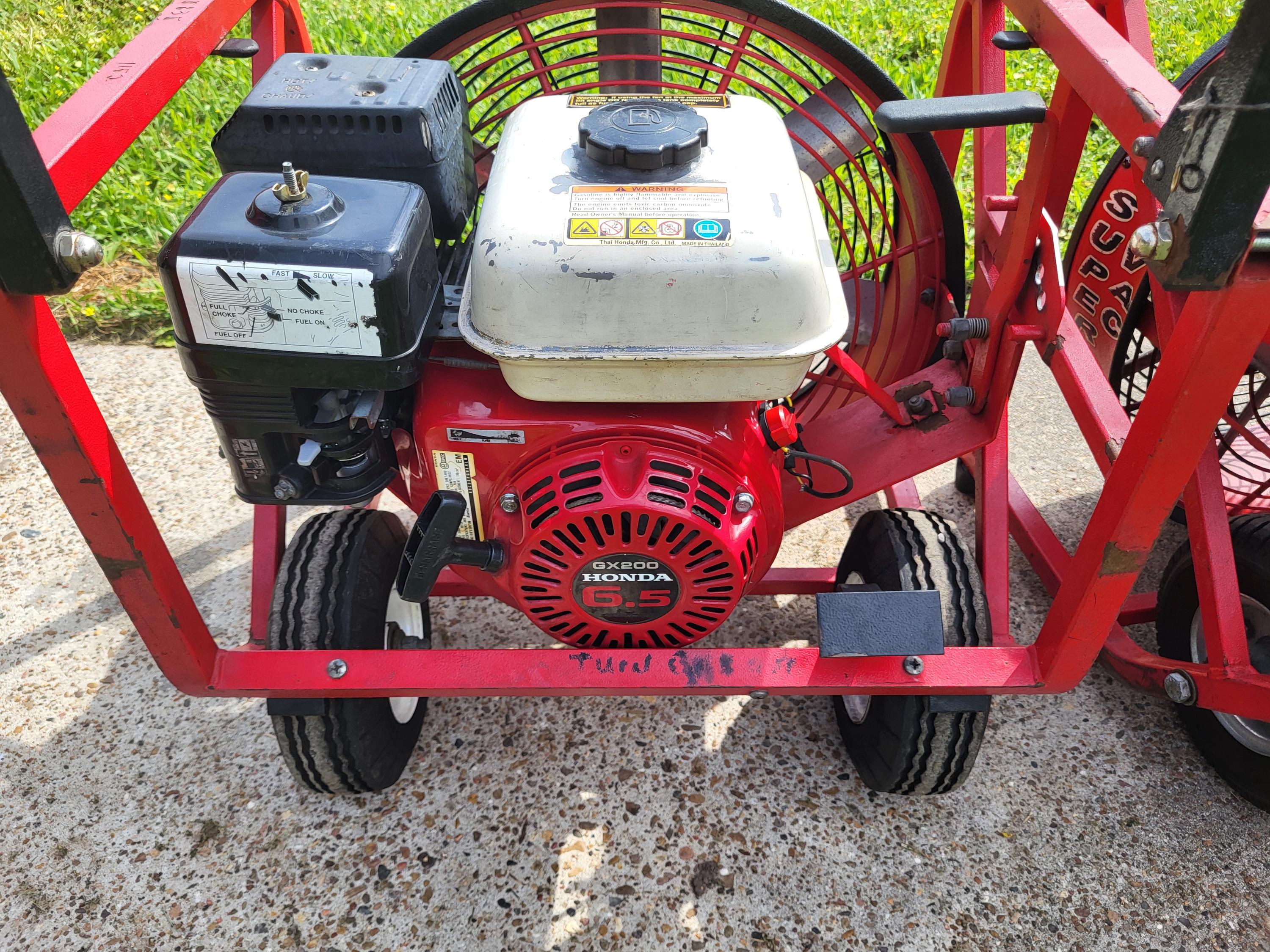 Super Vac 18" gas powered positive pressure fan and Akron 250 GPM Nozzle. - image 2