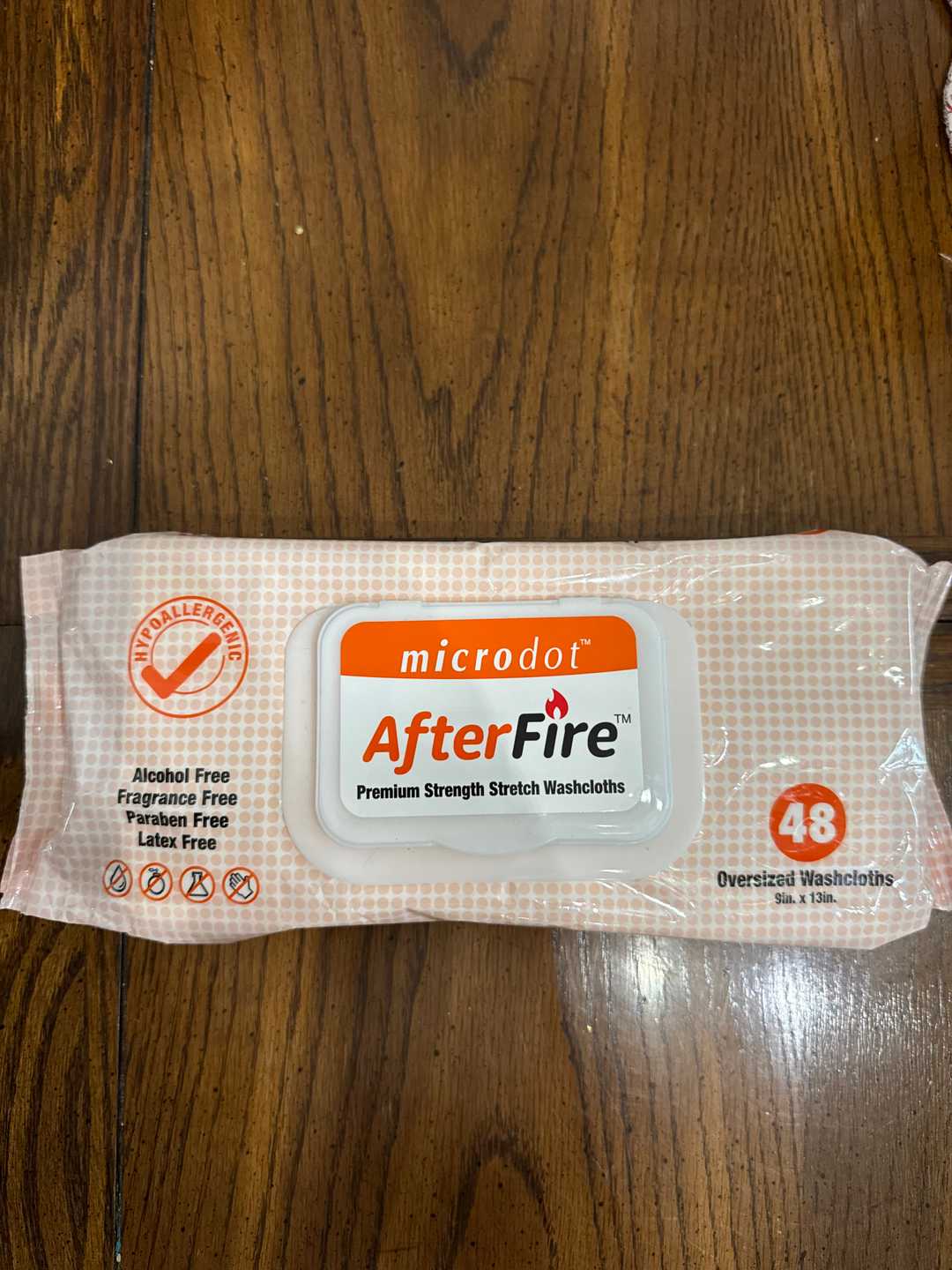 After fire Decon wipes
