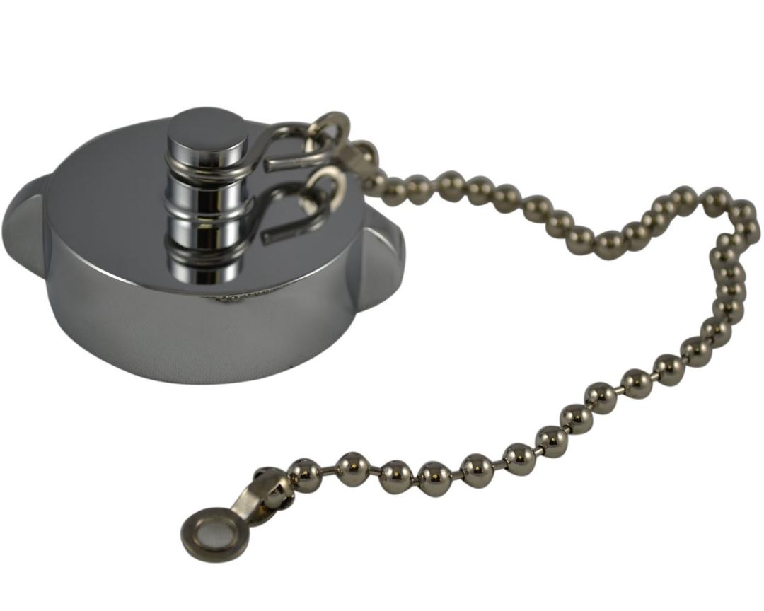 CAP W/ CHAIN 1.5″NST CHROME