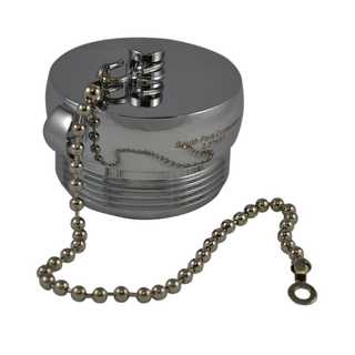 South Park Corporation 2.5" NST Chrome Plated Finish Hose Plug with Chain