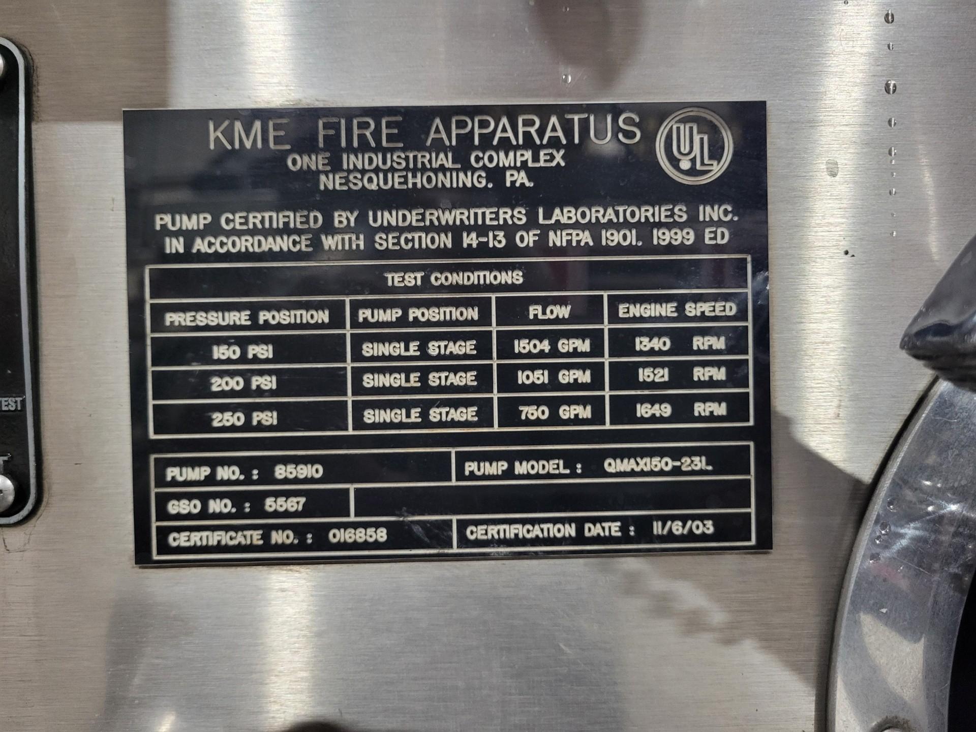 2004 KME XMFD Pumper - image 41