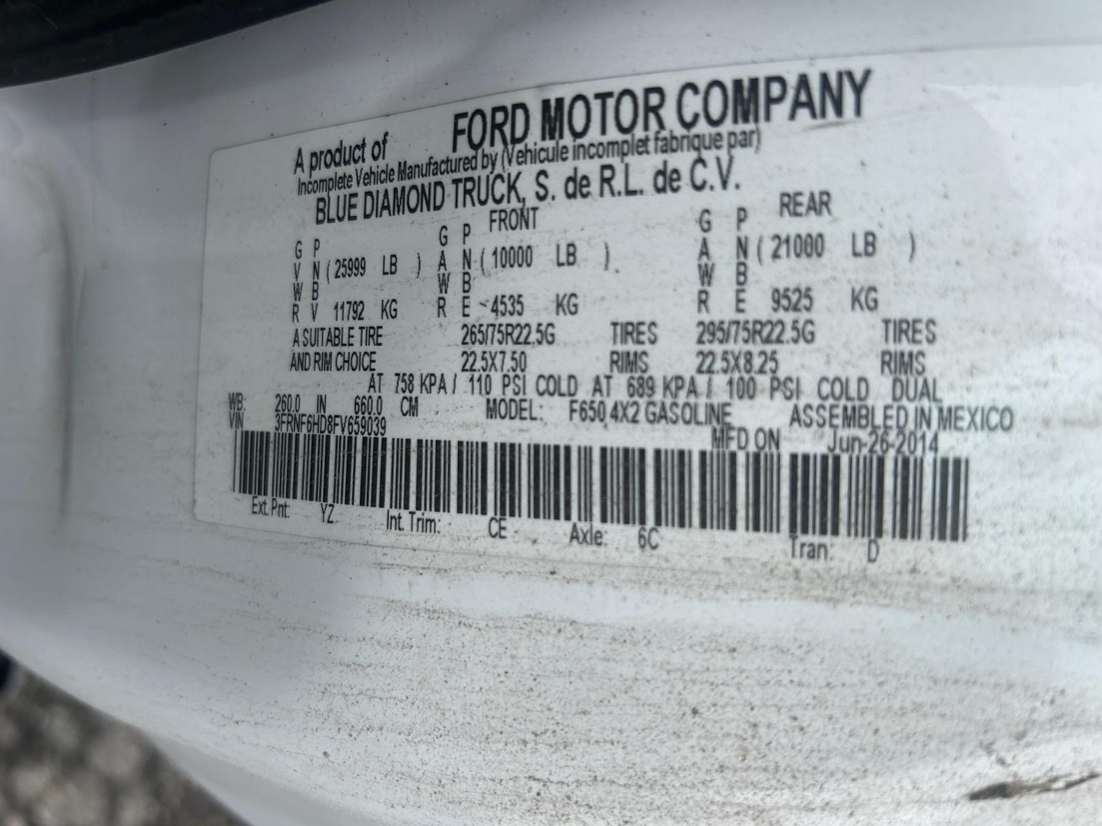 2015 Ford F650 Cab and Chassis - image 6