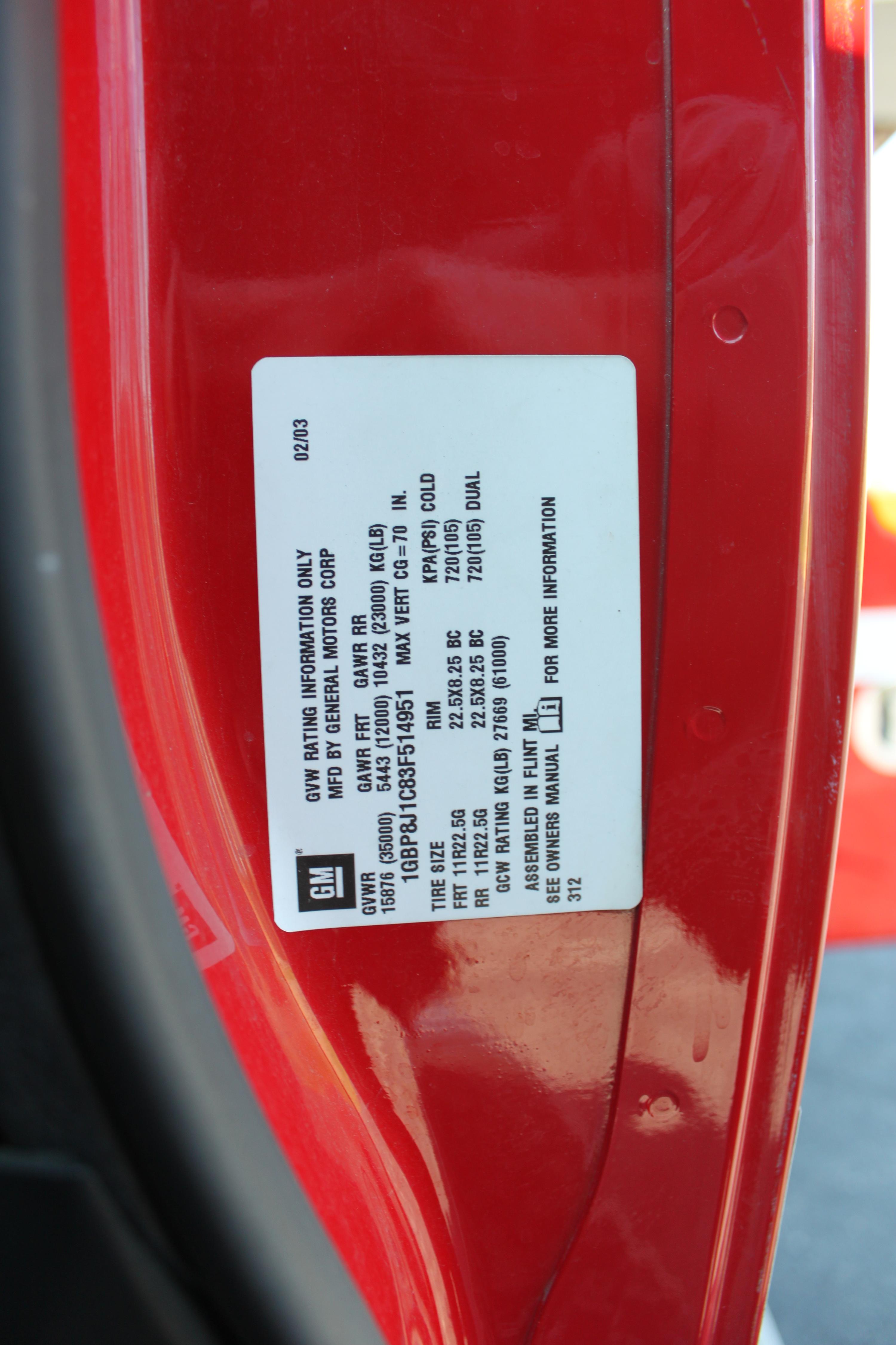 2003 Chevrolet C8500 Ferrara Engine 1250/1000/30 - image 51