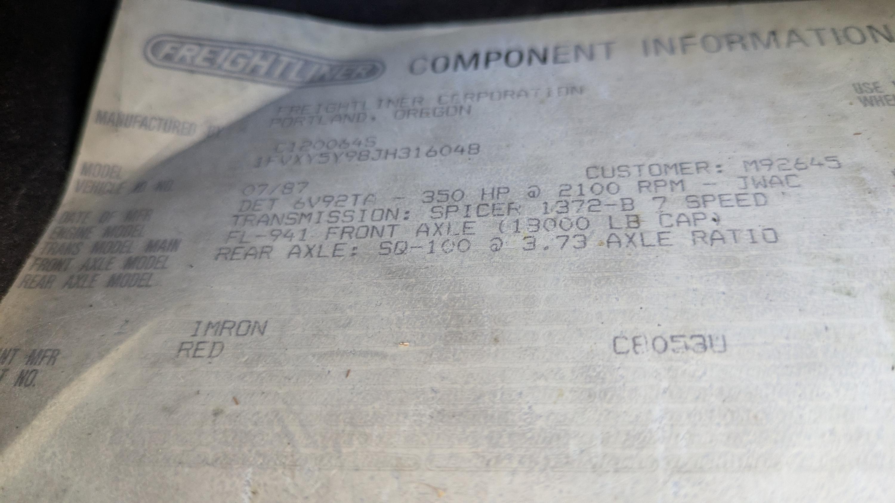 1988 Freightliner c-120064 Tanker - image 18