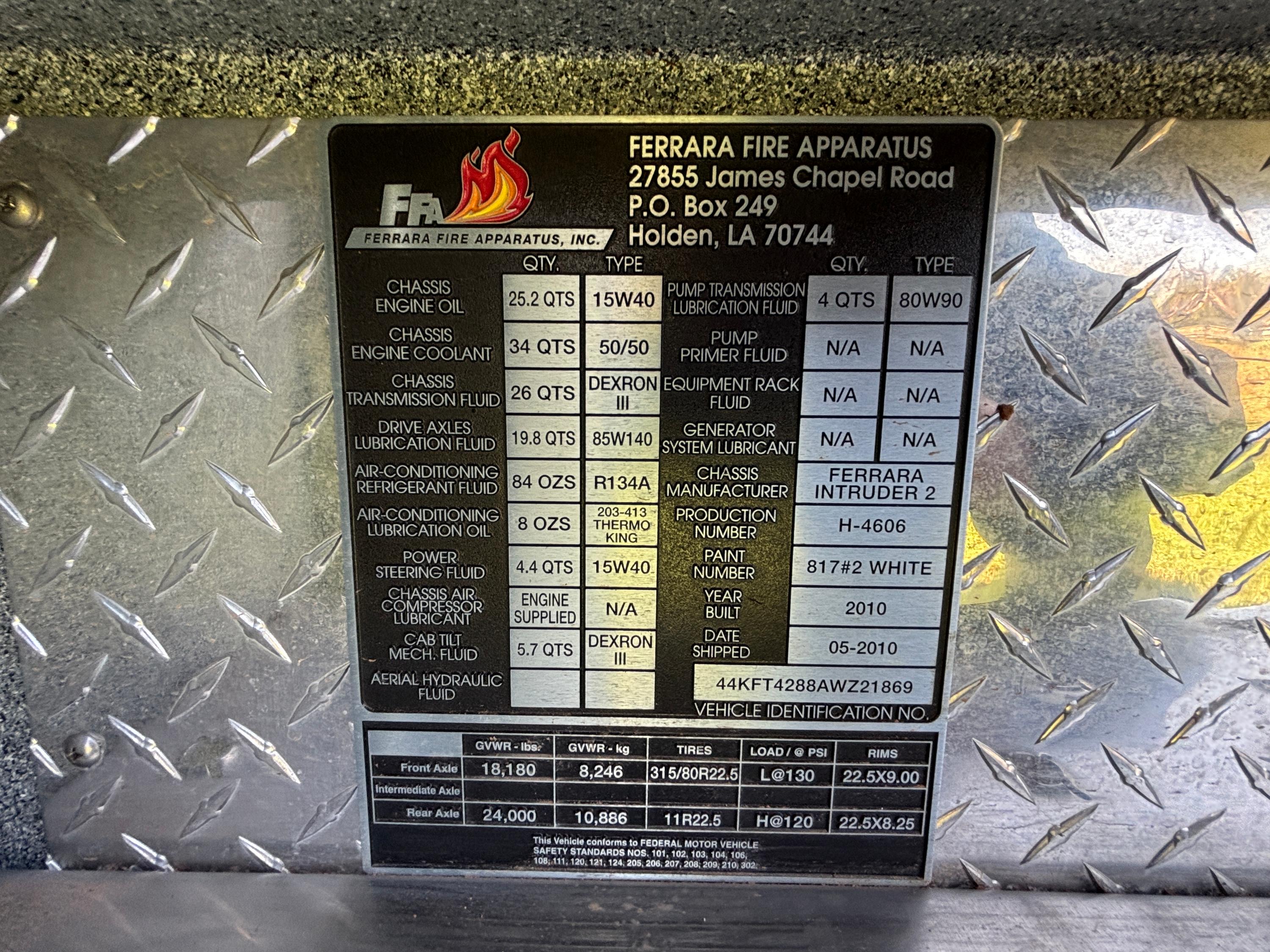 2010 Ferrara Intruder 2 Pumper - image 42