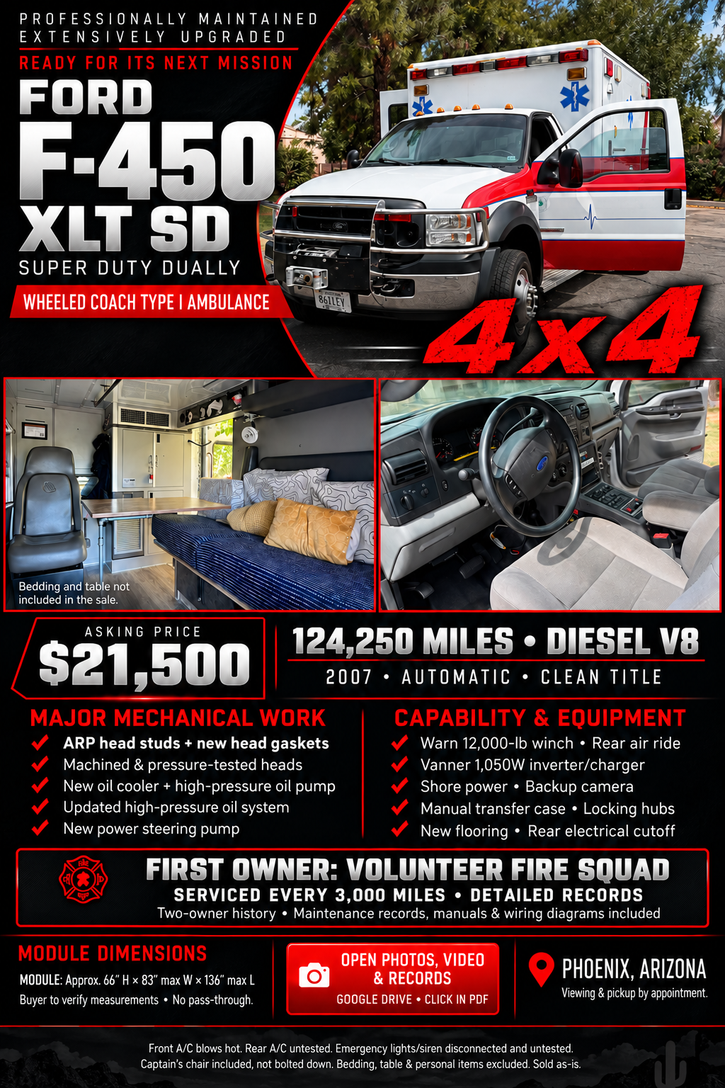 2007 Wheeled Coach Ford 4x4 Type I Ambulance - image 26