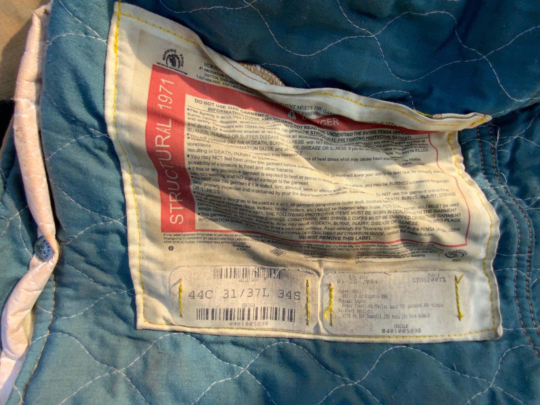 Used Morning Pride Turnout Coat (Size 44C, 31/37L, 34S) - image 3