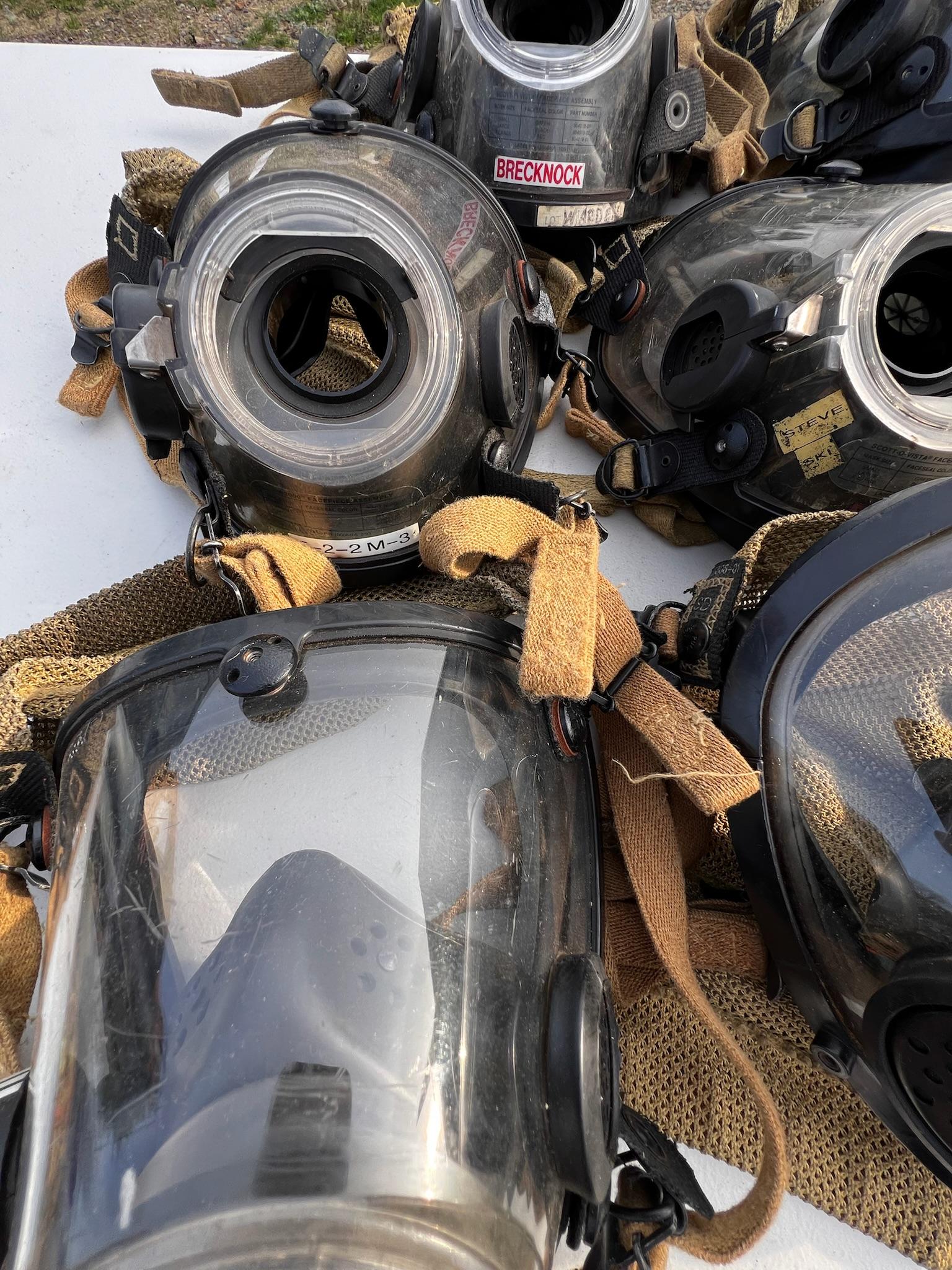 Lot of 9 Used Scott SCBA Masks  - image 2
