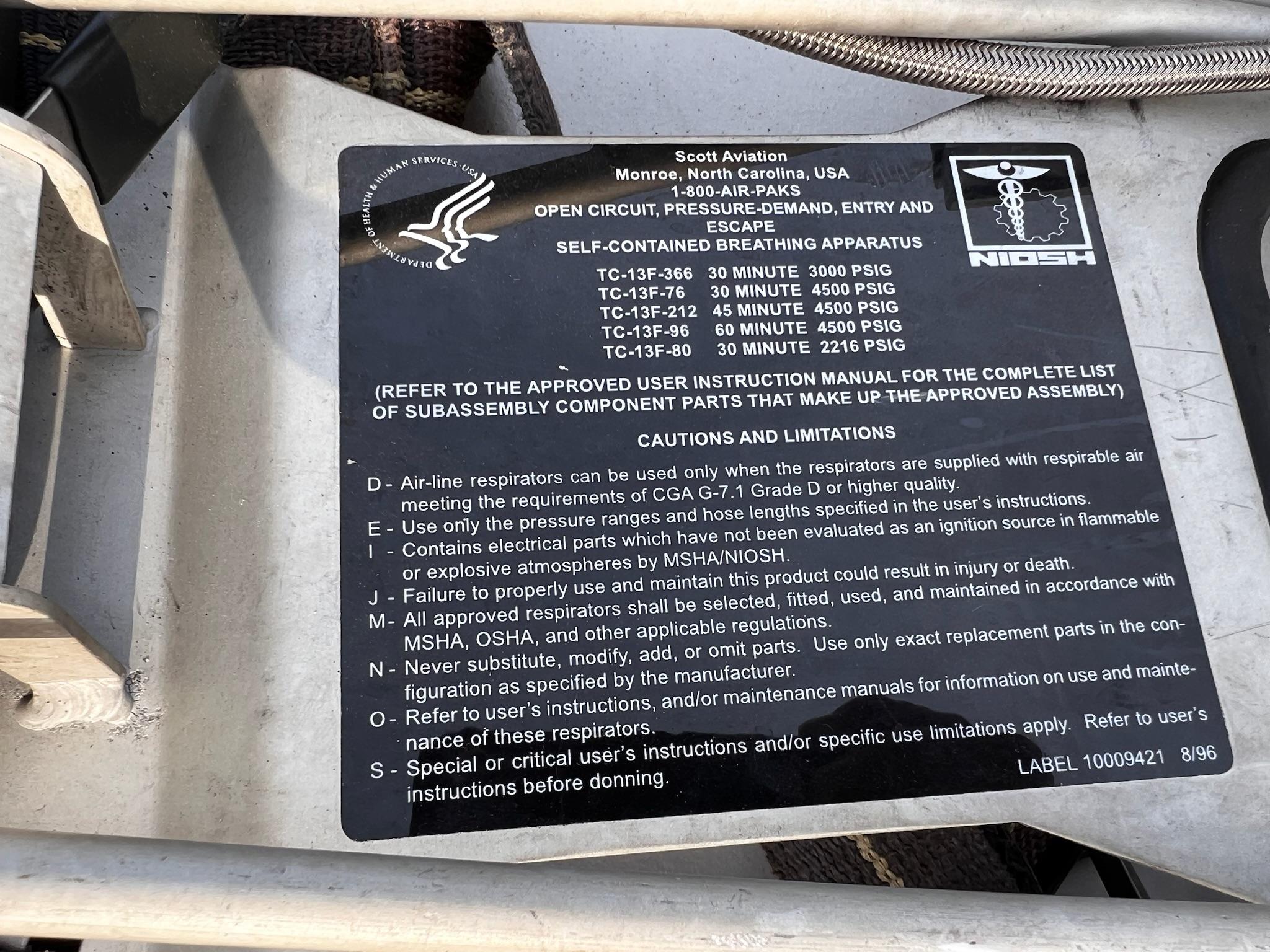 Used Scott SCBA Harnesses (ONE PER ORDER) - image 9