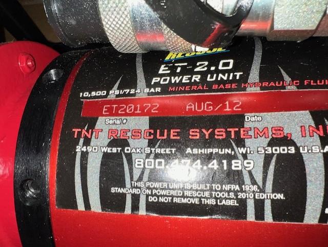 Legacy Dual-Hose TNT Rescue Tools - Yearly Serviced 3-4-2026 Will Break Up Set - image 25
