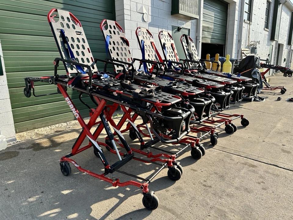 LOT OF 5X Ferno X1 Power Ambulance Cot Gurney Stretcher Stryker Power Pro