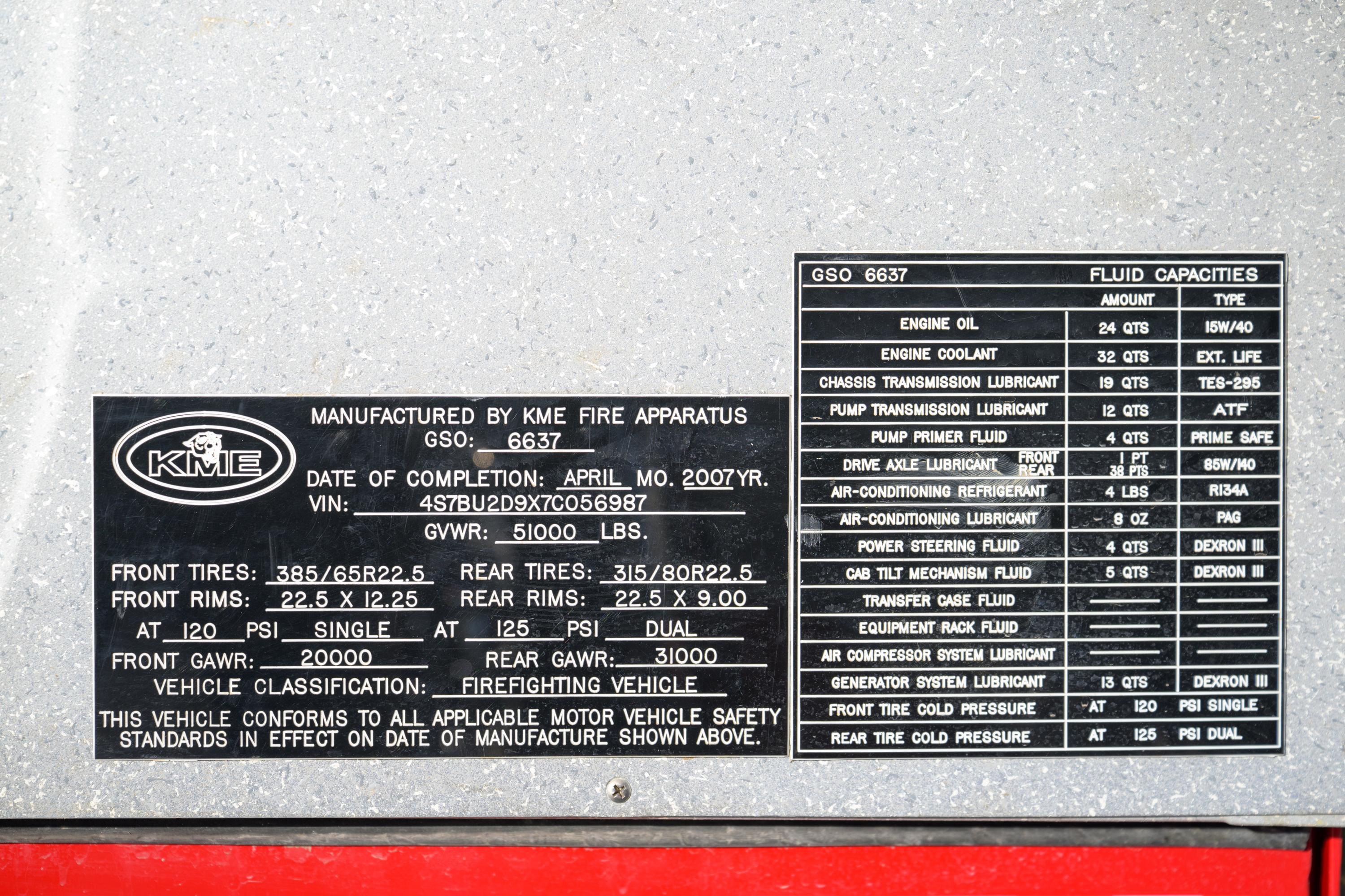 2007 KME Spartan Pumper Tanker - image 76