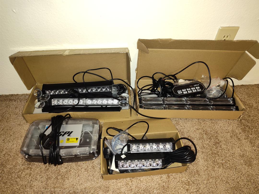 Brand New Red/Blue LED Lighting Setup (Perfect for Volunteers, command vehicles)
