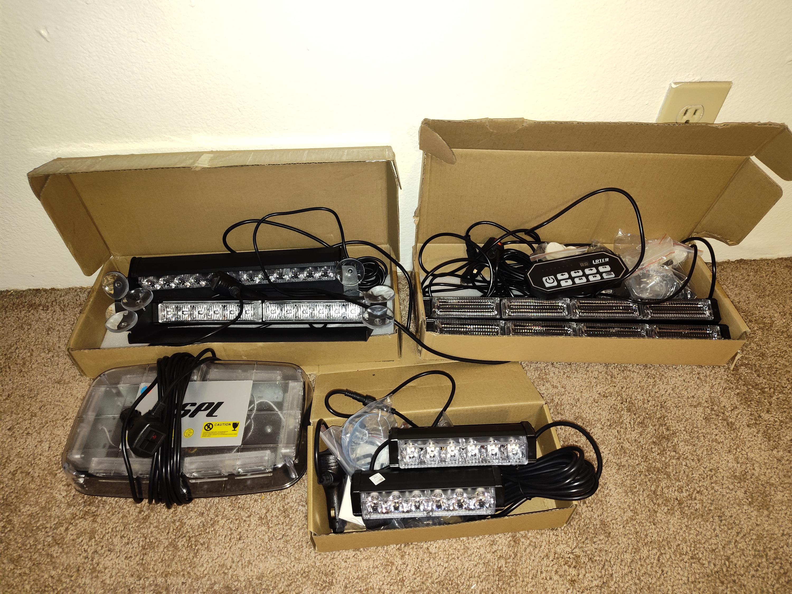 Brand New Red/Blue LED Lighting Setup (Perfect for Volunteers, command vehicles) - image 1