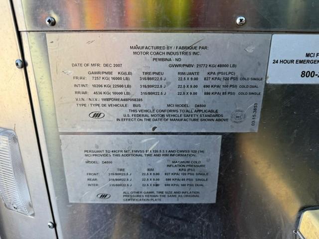 2008 MCI Passenger Bus D4500 - 7003 - image 17
