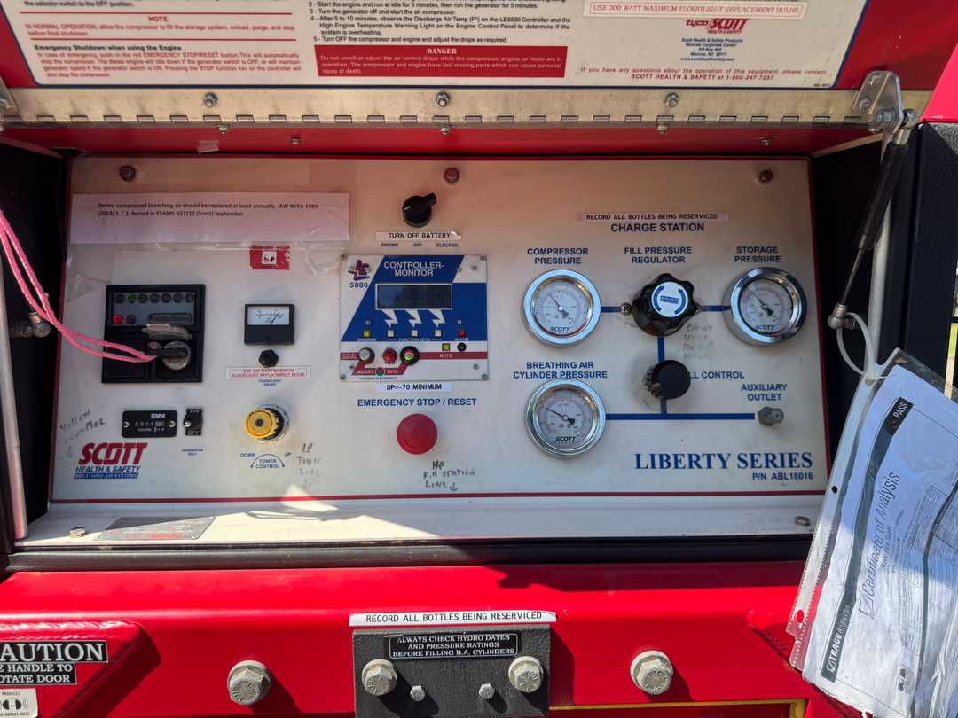 Scott Liberty 1 Portable SCBA (SCUBA) Breathing Air Compressor 25.5 cfm Rotary