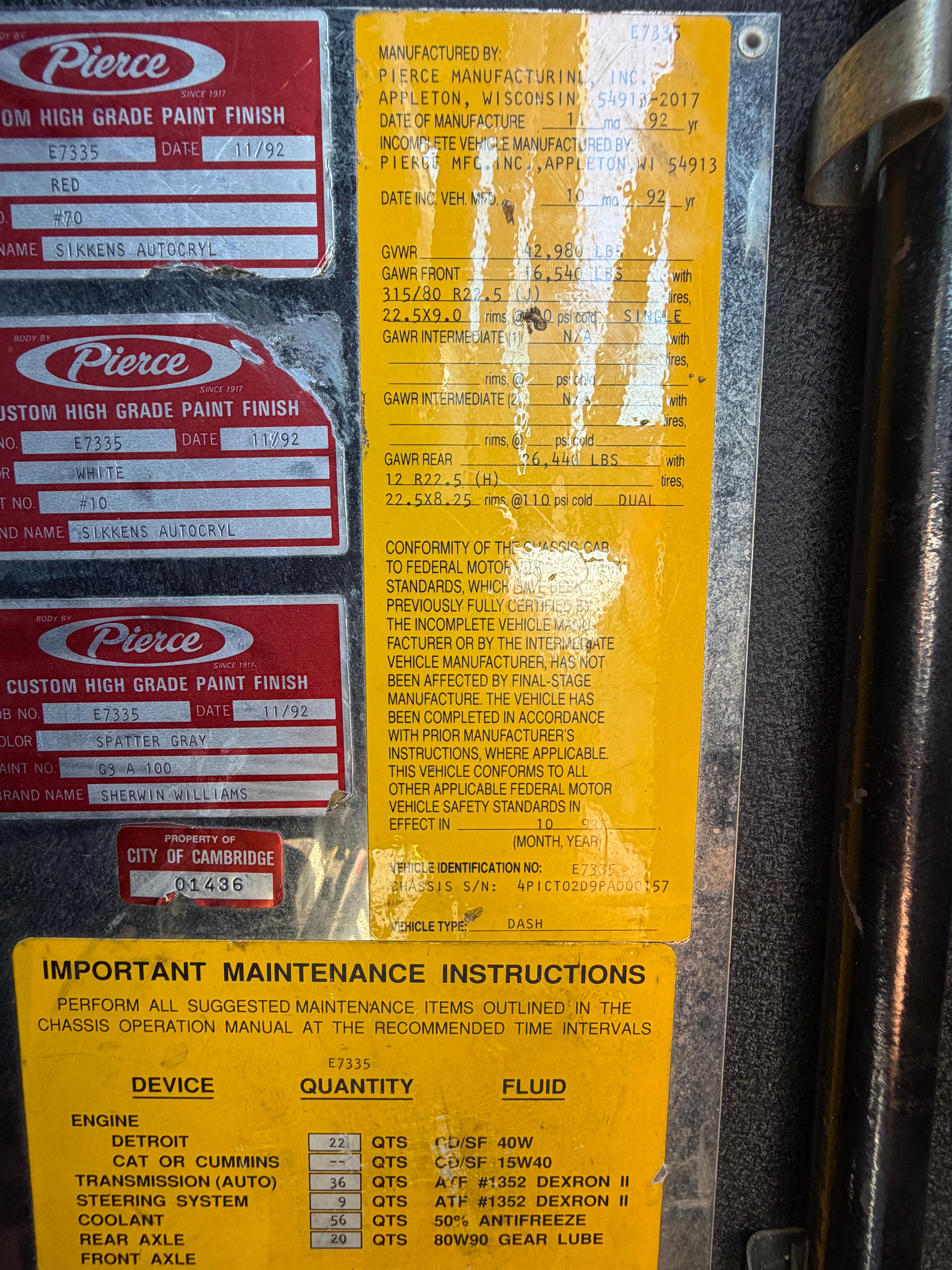 1992 Pierce Dash Pumper - image 15