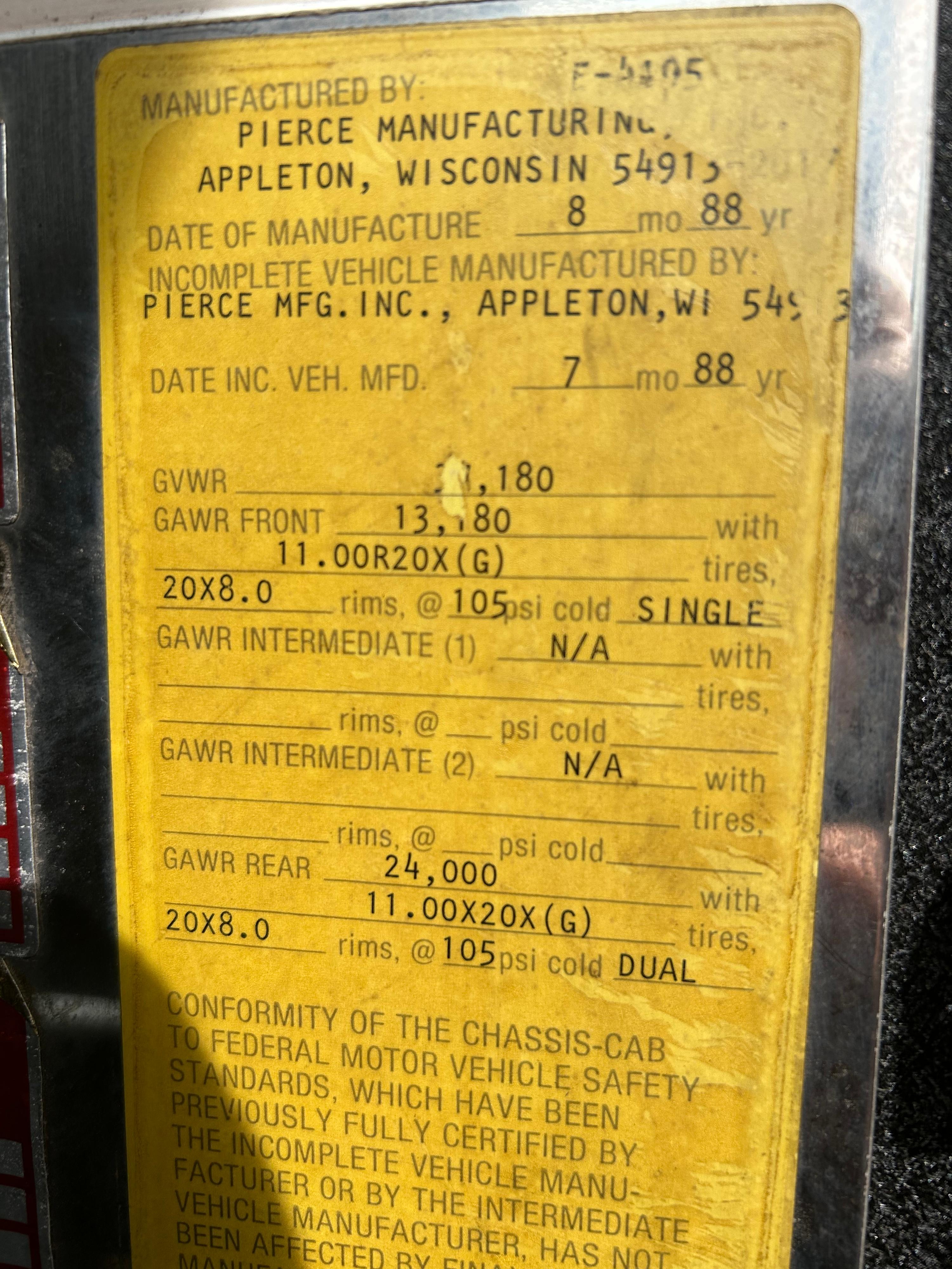 1988 Pierce Pumper - image 13