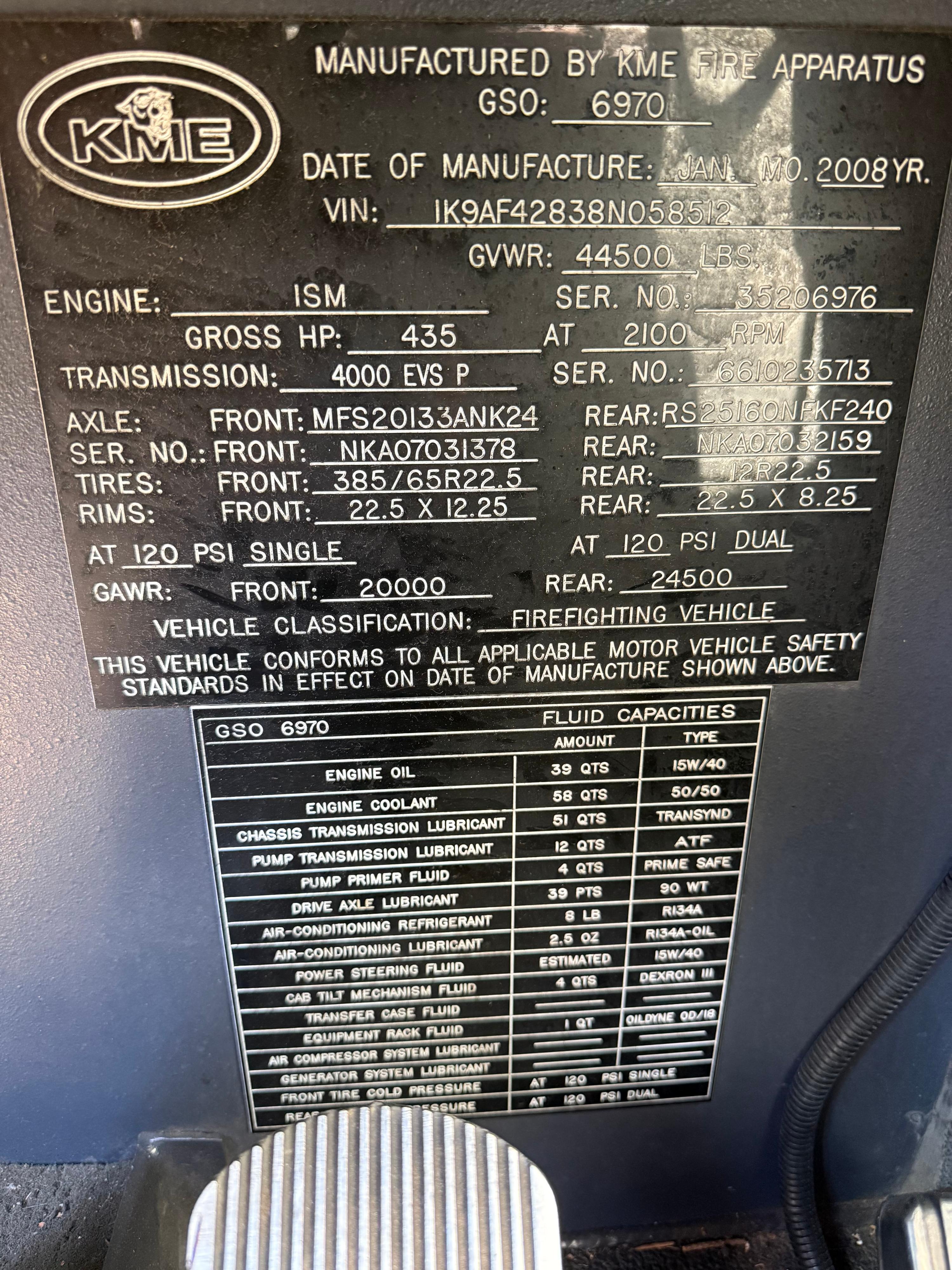 2008 KME Kenworth Pumper - image 17