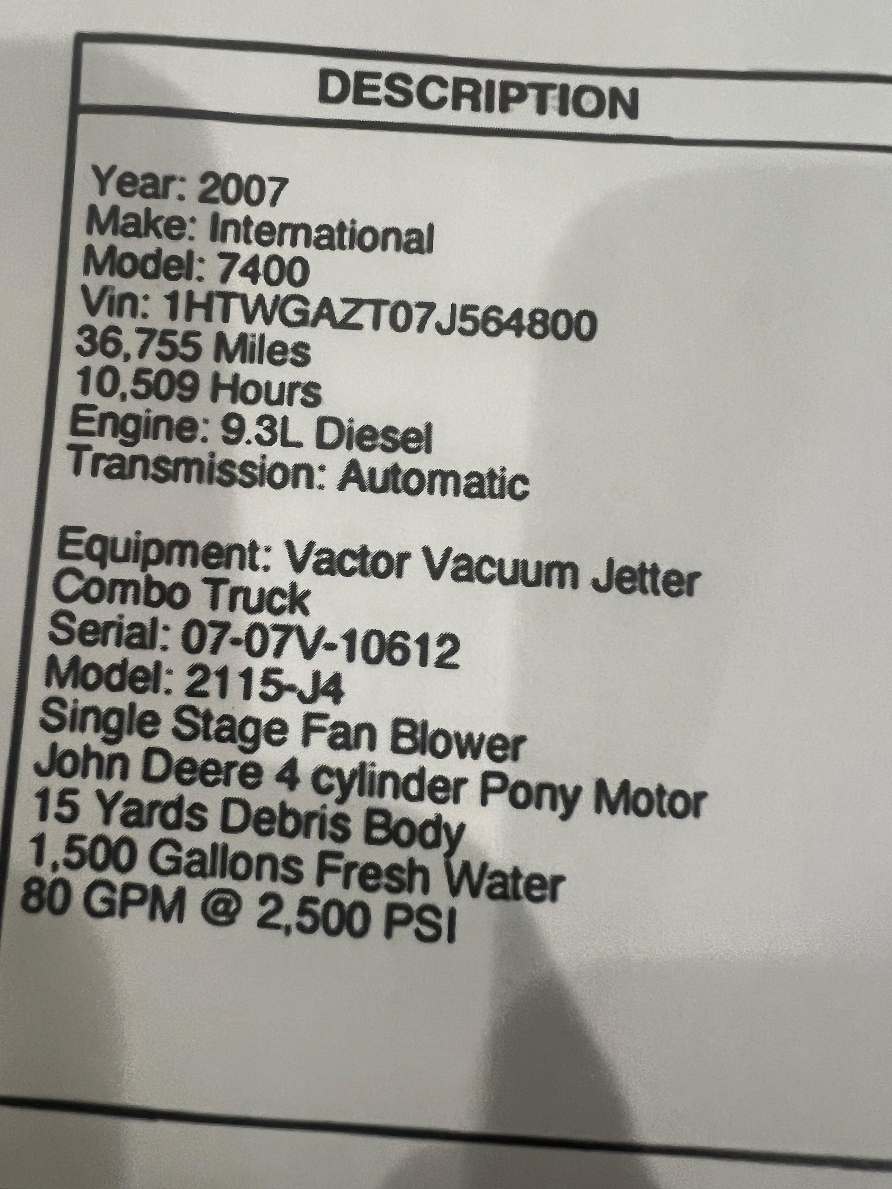 2007 International Vactor Combination - image 12