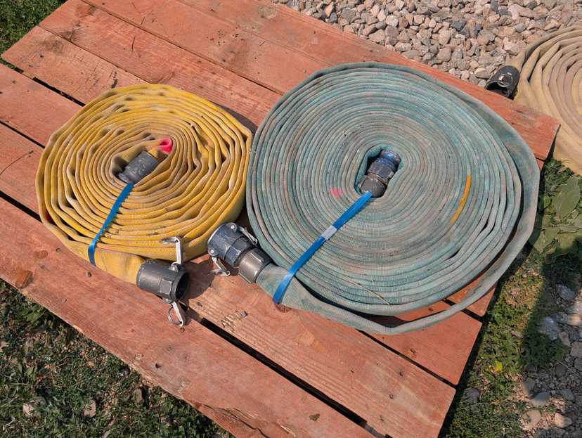 Two 1.5" snowmaking hoses with camlocks - tested to 400 psi