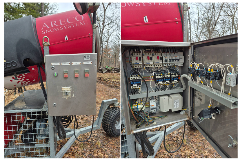 Two Areco Standard Wheeled Fan Guns and 40 HP Booster Pump — photo 2
