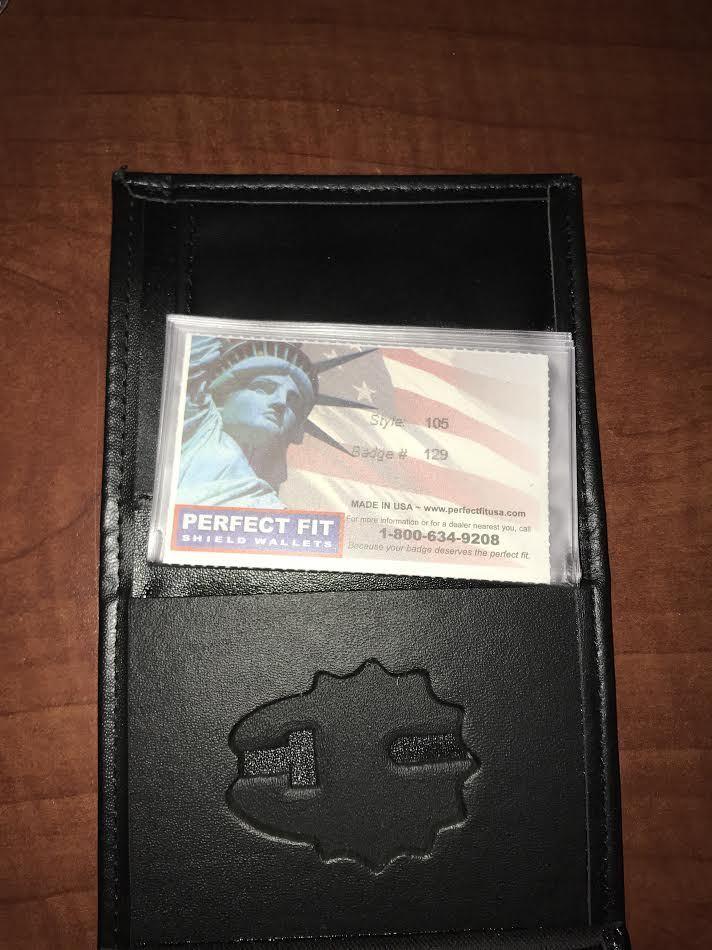  Fire Department Firefighter Perfect Fit Badge Wallet Style 105 Cut 129 - image 1