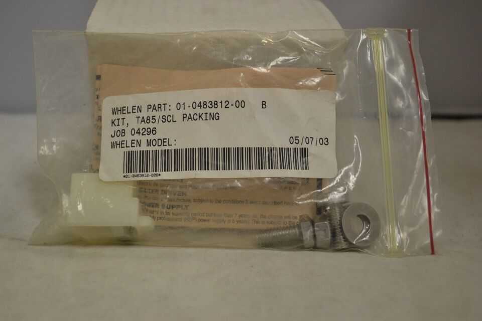Whelen Part TA85/SCL KIT PACKING
