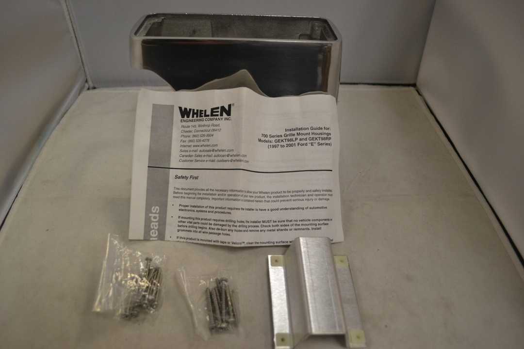 Whelen 700 Series Grille Mount Housing Kit (Passenger, Polished) Ford "E" Series