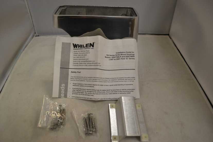 Whelen 700 Series Grille Mount Housing Kit (Passenger, Polished) Ford "E" Series