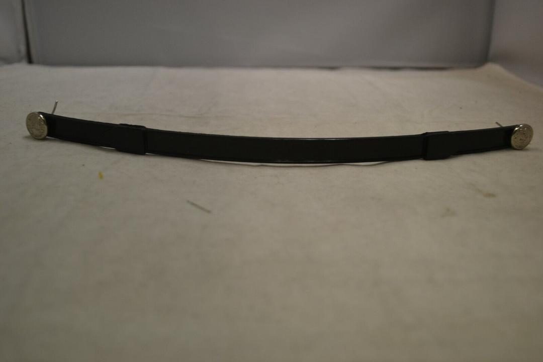 Black Plastic Cap Strap - w/ "Silver" F.D. Buttons for Firefighters Bell Cap