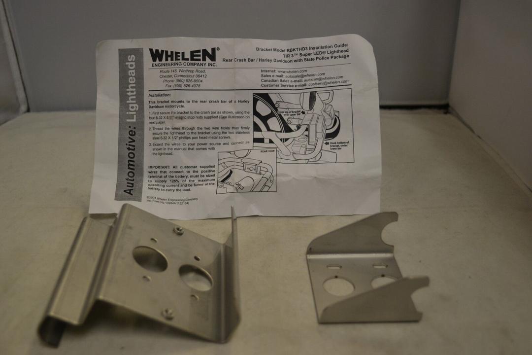 Whelen TIR3 Super LED Lighthead Bracket Motorcycle RBKTHD3