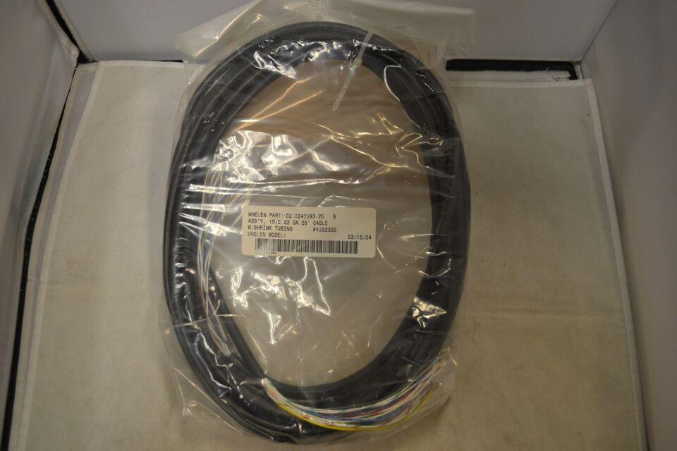 Whelen 15/C 22GA 25' Cable Assembly with Shrink Tubing