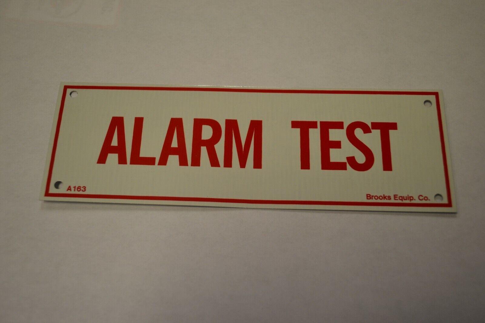 "Alarm Test" Sign 6" x 2" - image 1