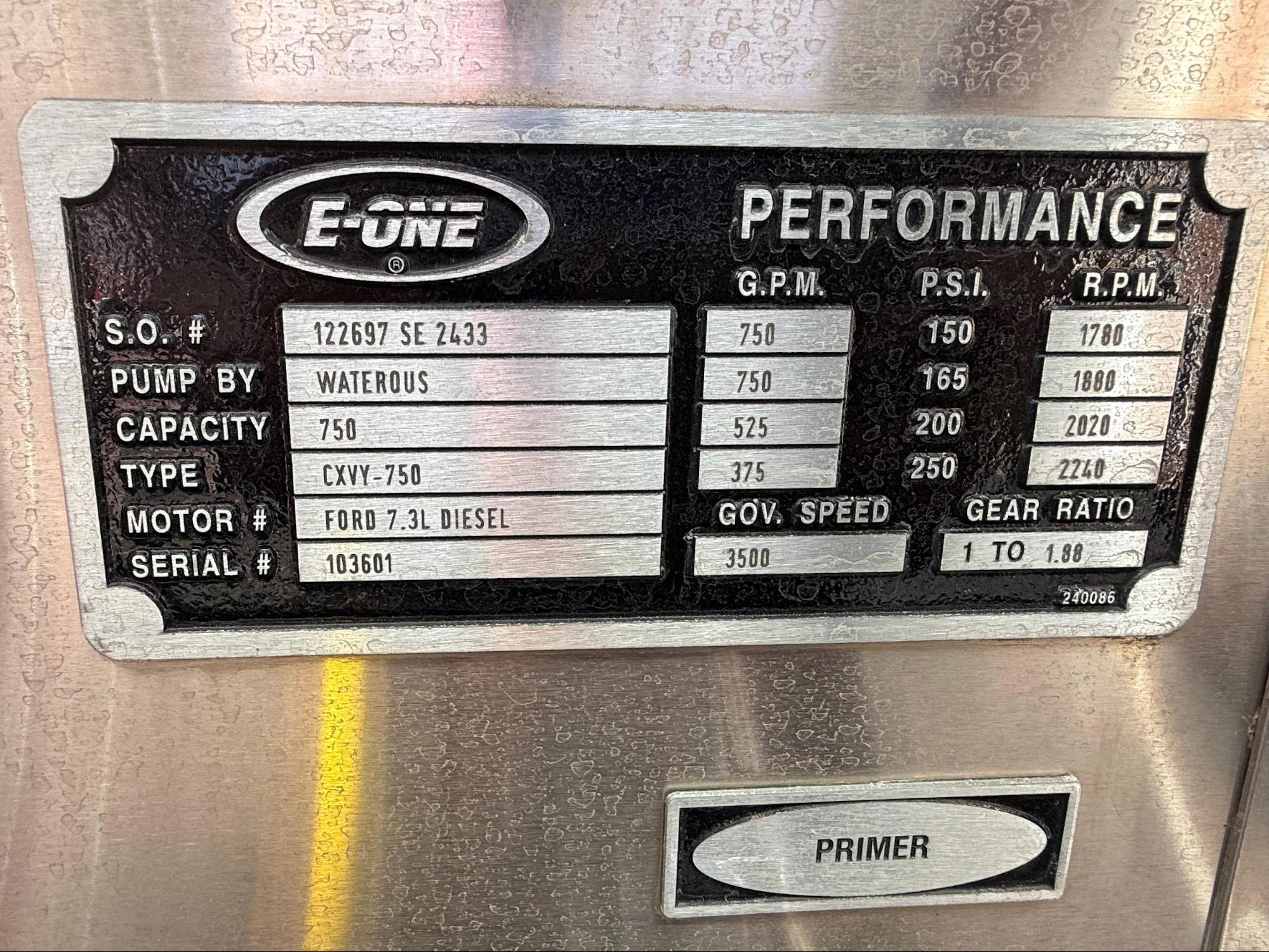 2001 Ford F-550 E-One Mini Pumper (750/300) - image 9