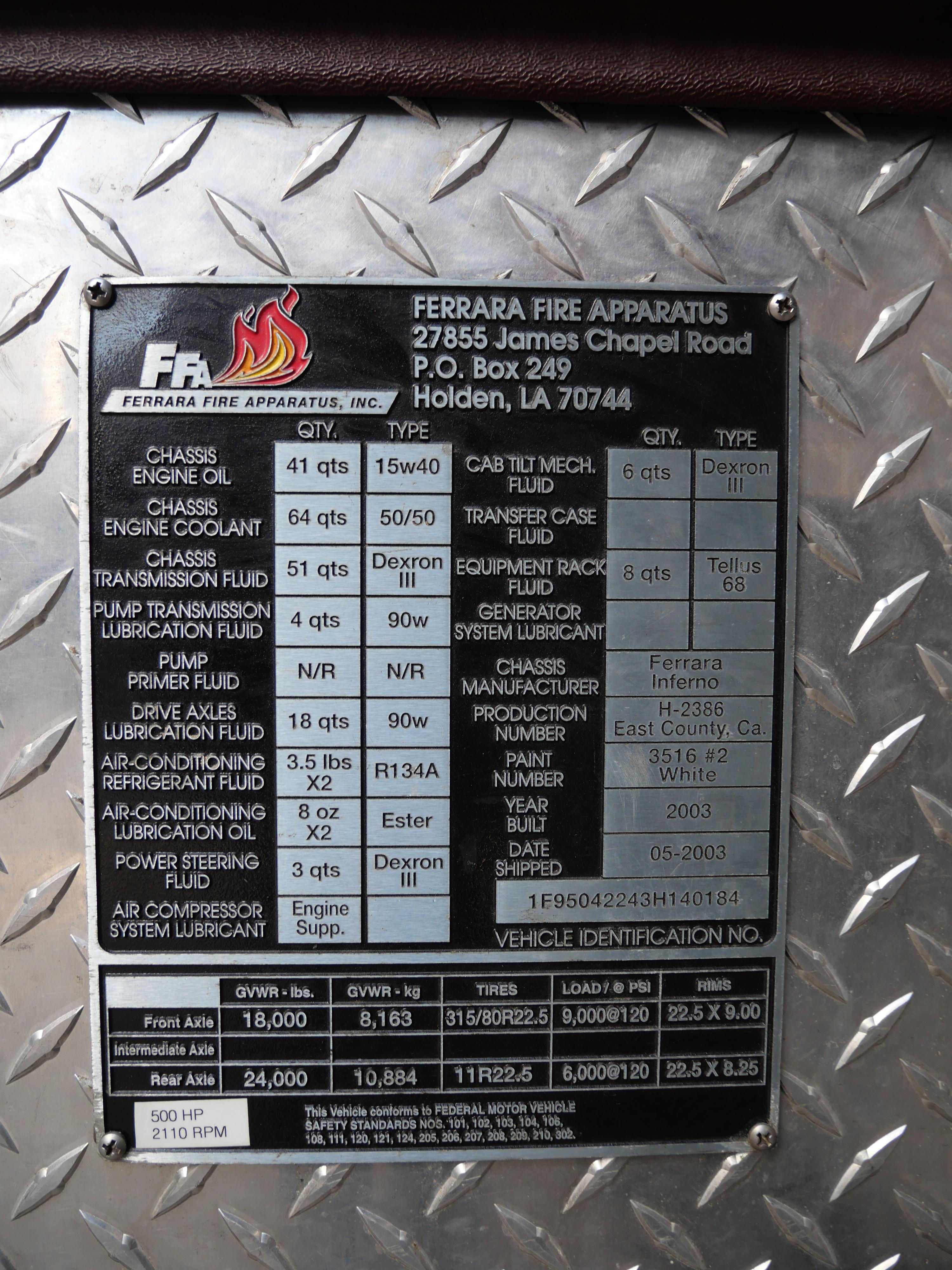 2003 Ferrara Pumper - image 36