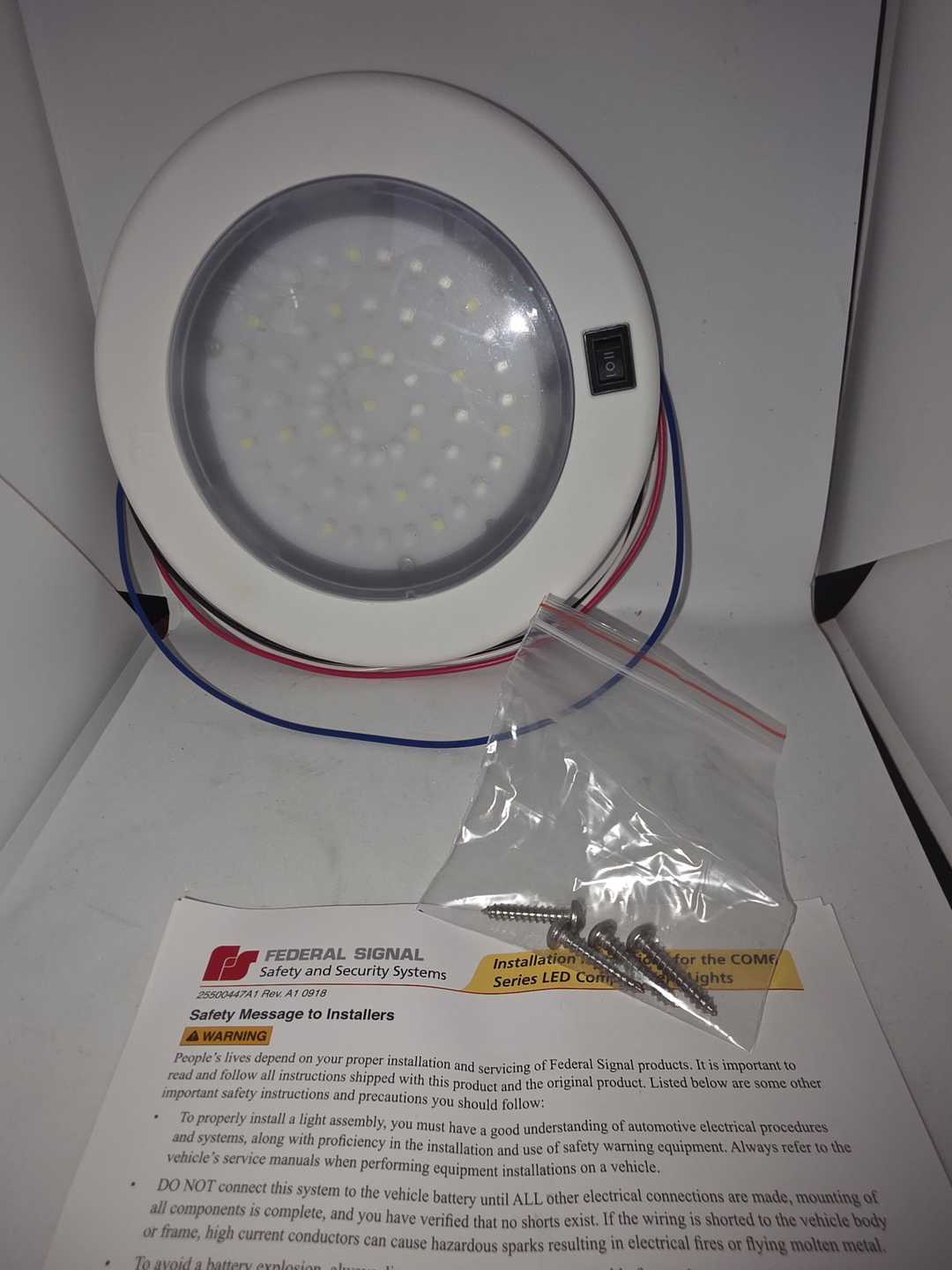 Federal signal blue dome light